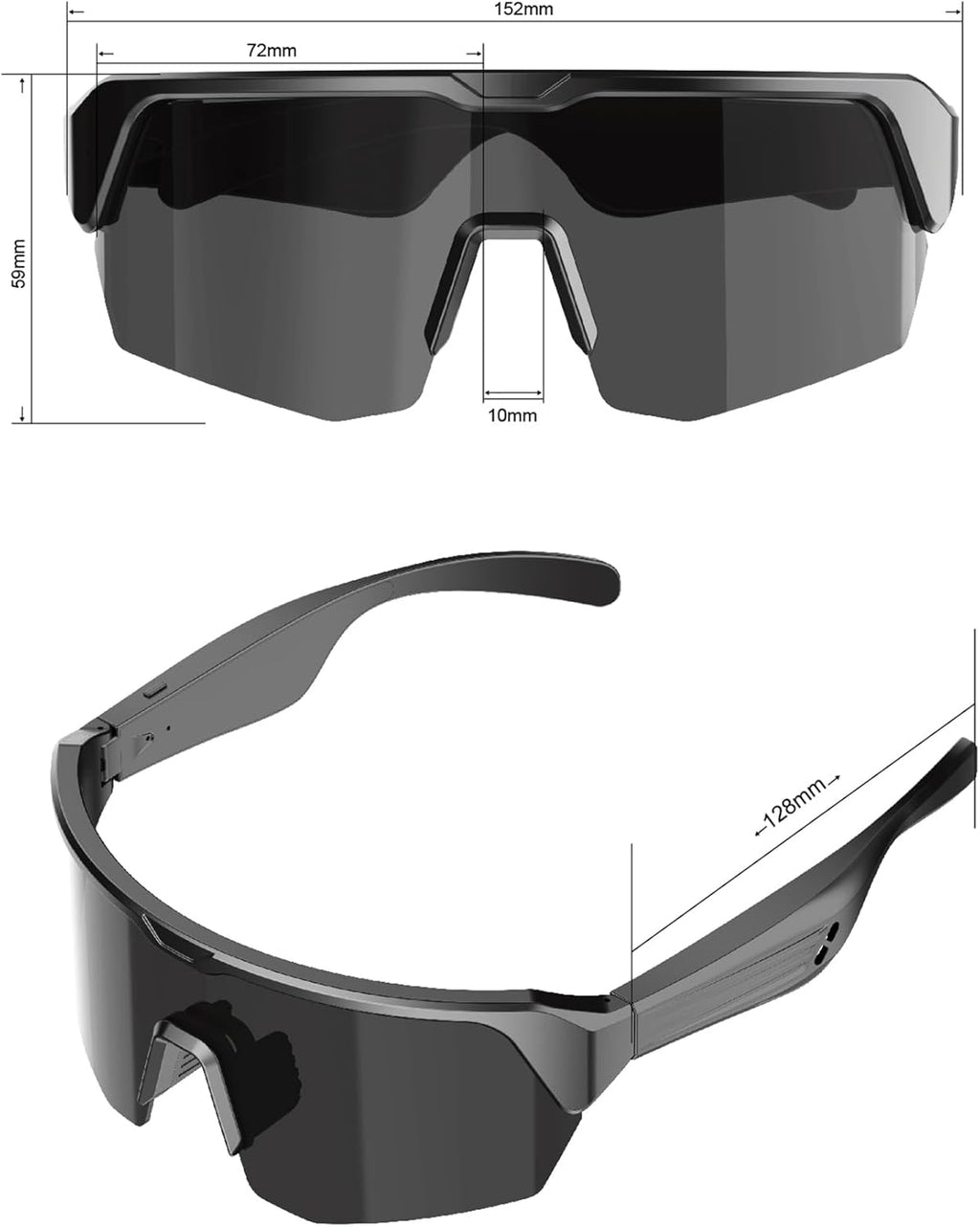 Smart Glasses Polarized Bluetooth Sunglasses