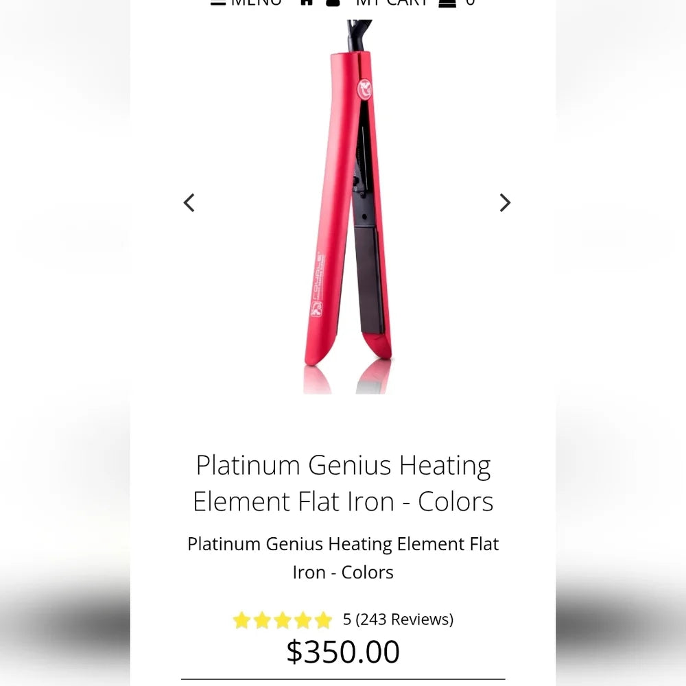Platinum Genius Heating Element Flat Iron