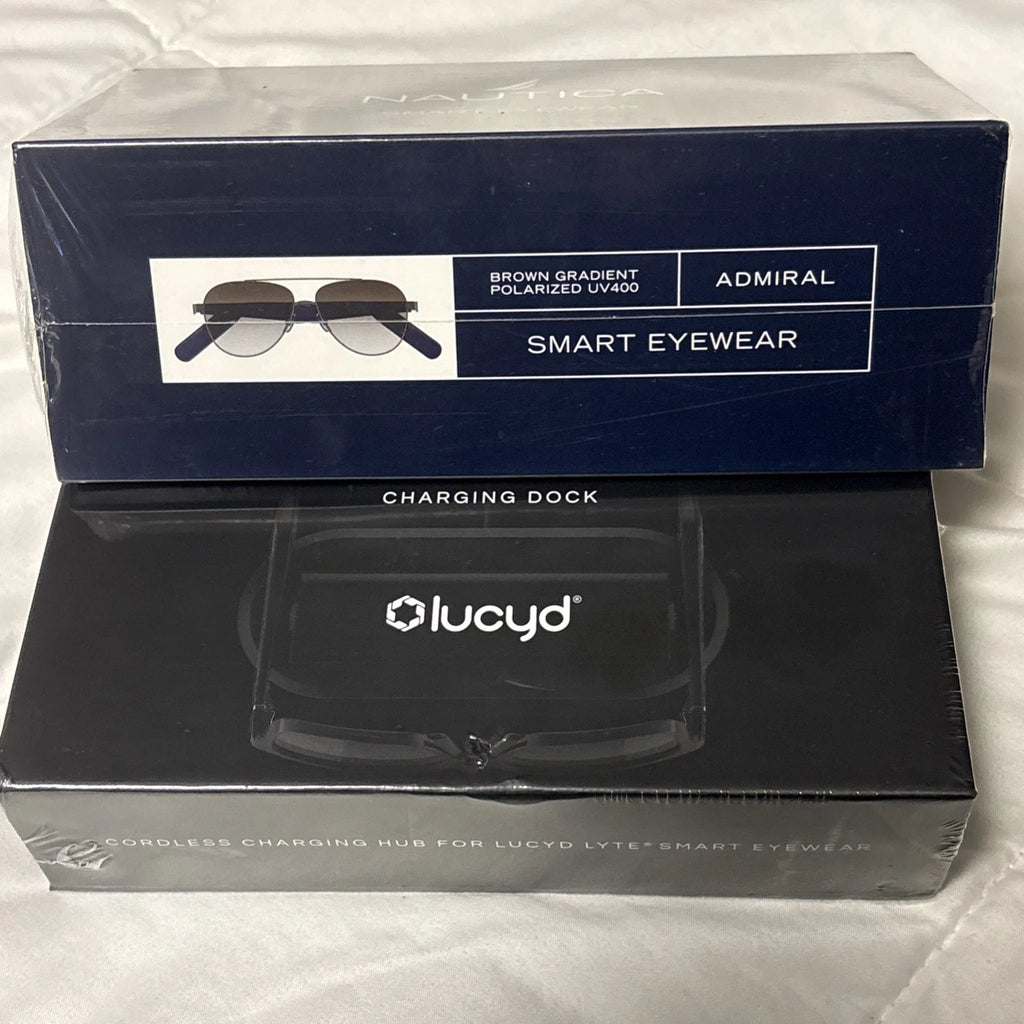 Nautica Smart Sunglasses W/ Lucyd Lyte Cordless Charging Dock