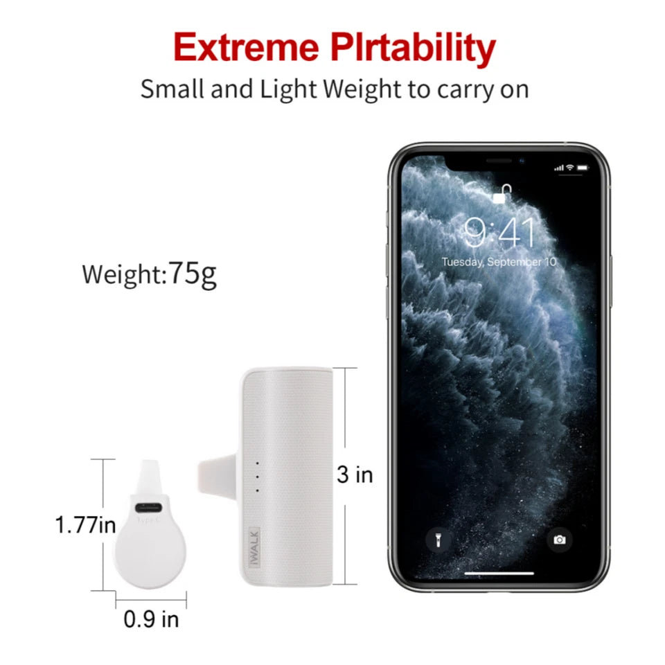 iWALK LinkPod 3 Portable Charger Power Bank - Black