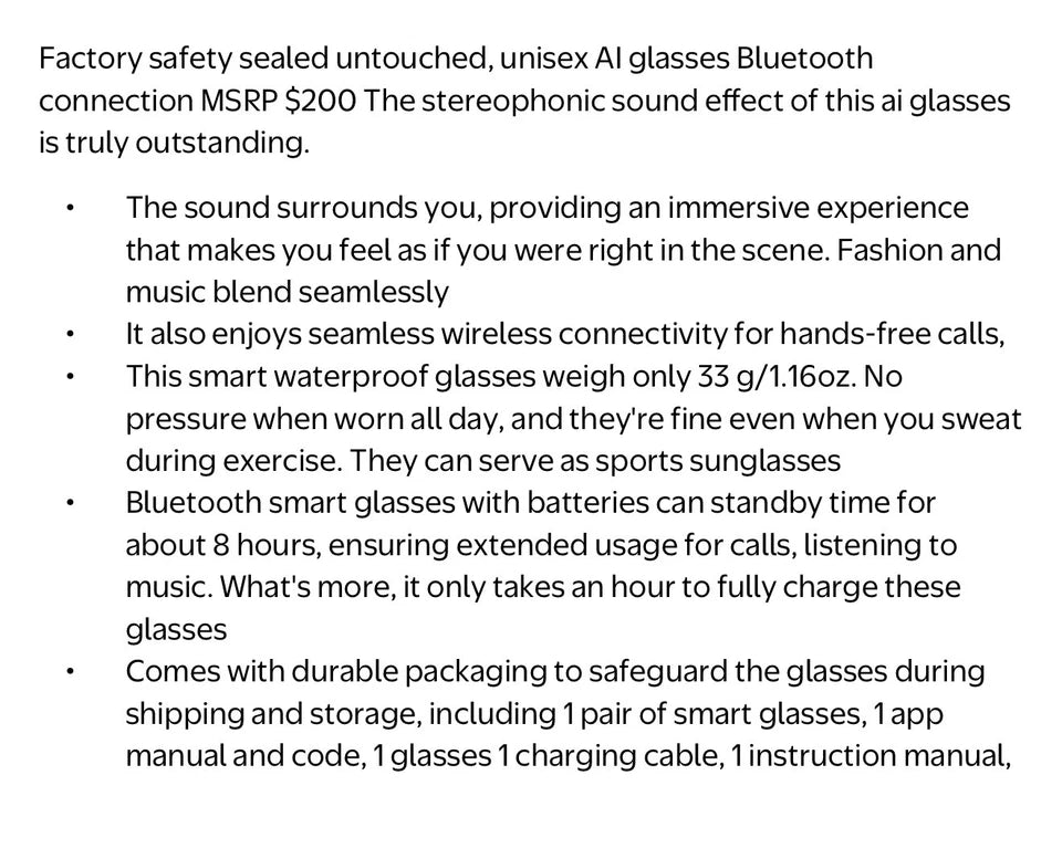 DMES AI Smart Glasses