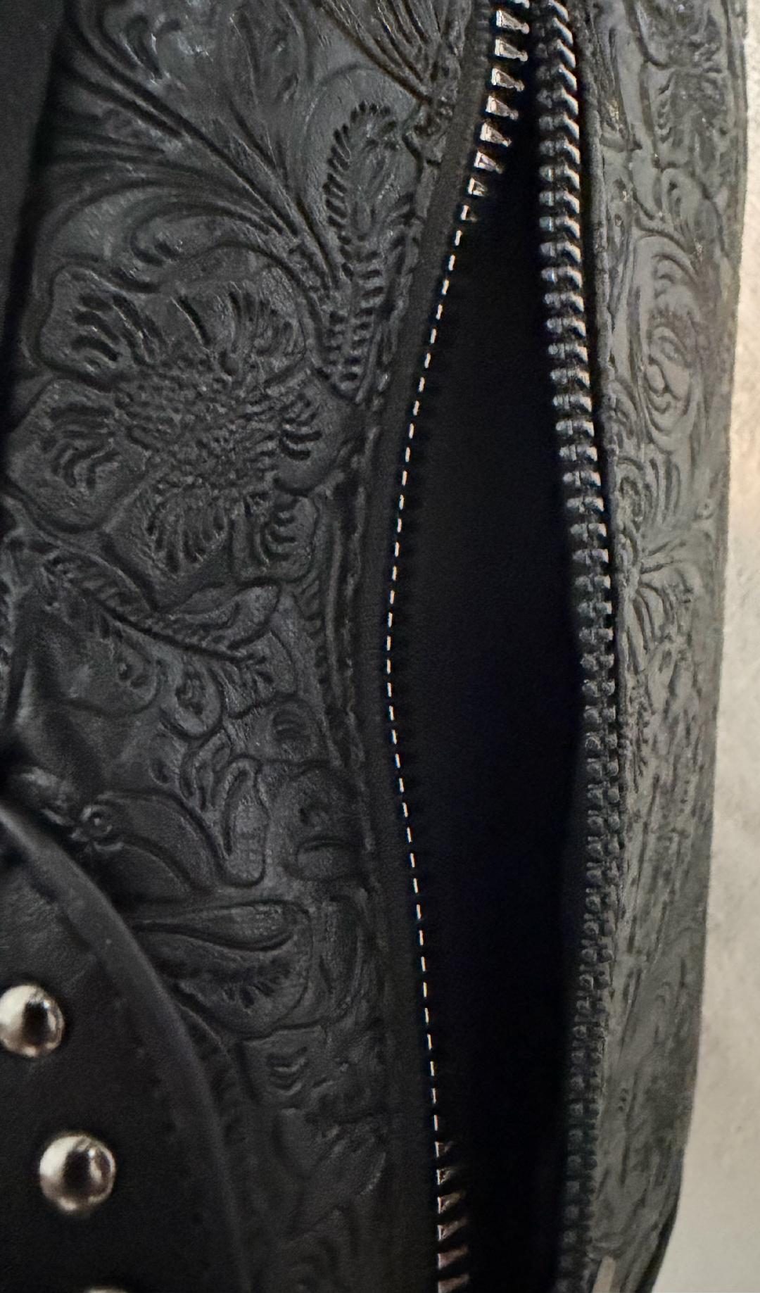 Sam & Hadley Black Studded Sling Bag - NEW