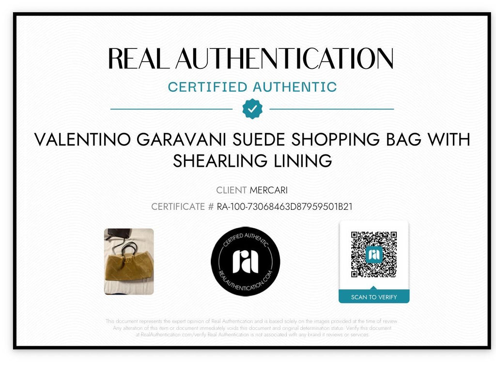 Valentino Garavani Suede Shopping Bag With Shearling Lining