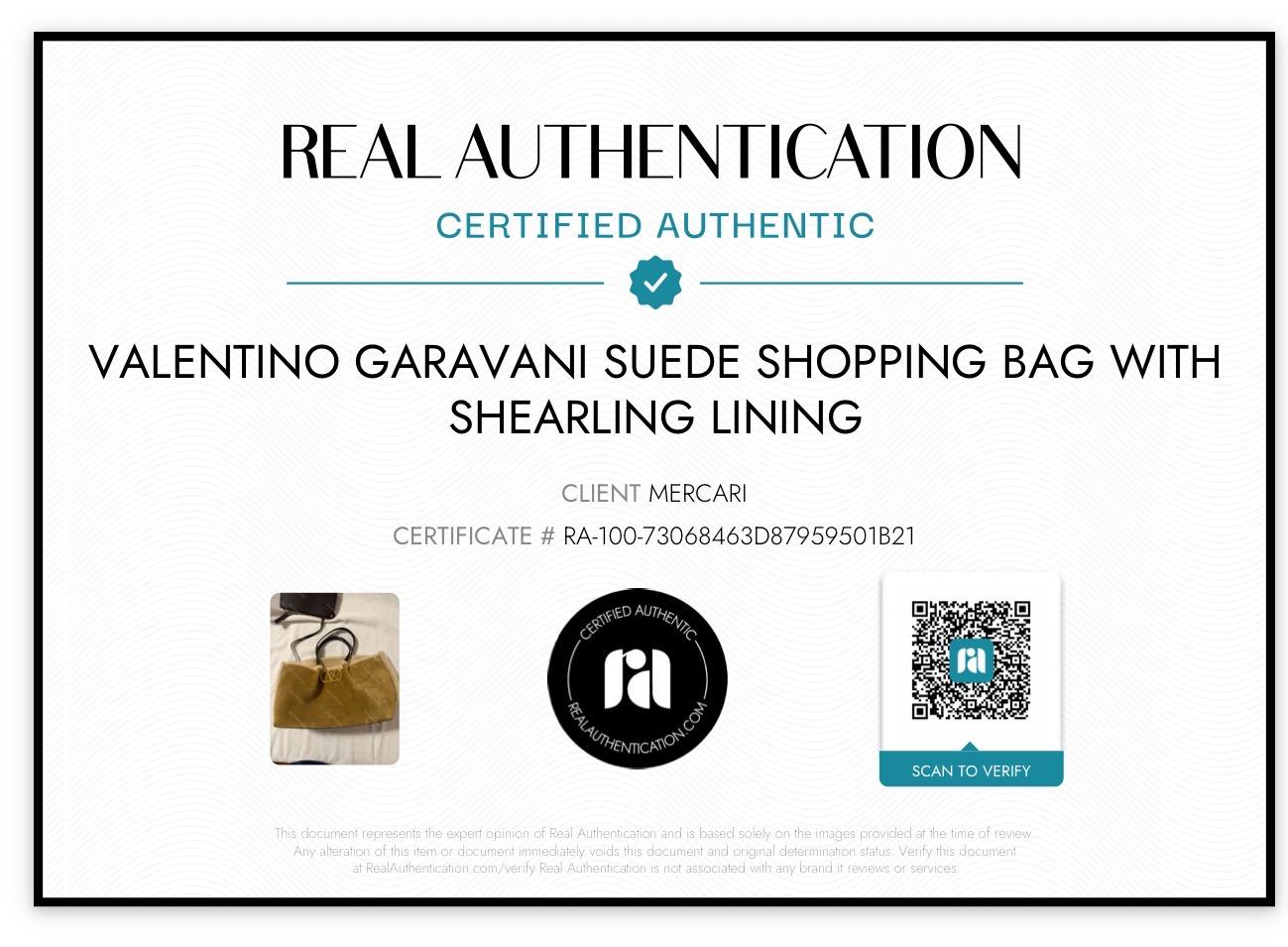 Valentino Garavani Suede Shopping Bag With Shearling Lining