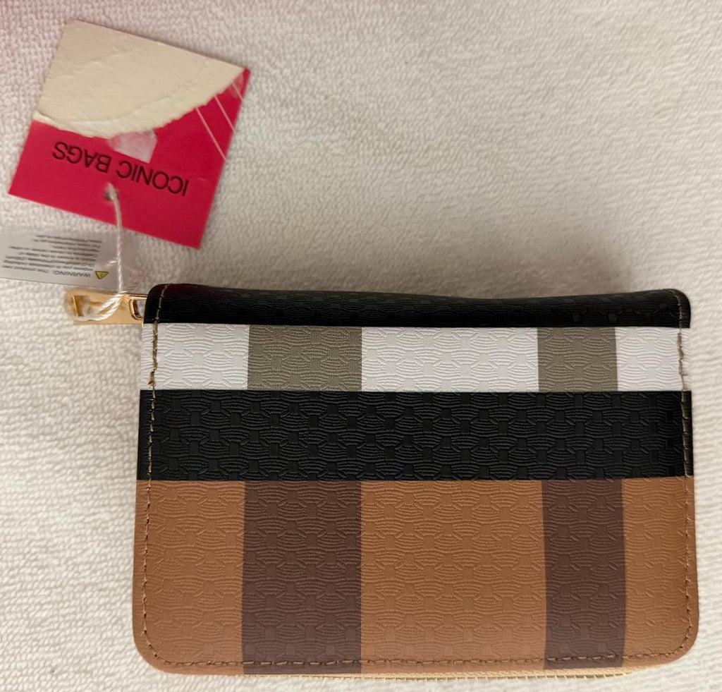 Iconic Bags Plaid Zip Around Wristlet Wallet - NEW